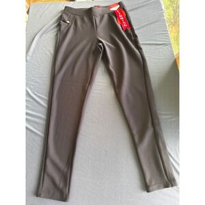 Maze Collection Scuba Slimming Pants Charcoal Gray Pull On Trousers Womens Small